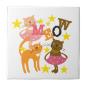 Dansende katten tegeltje (Voorkant)