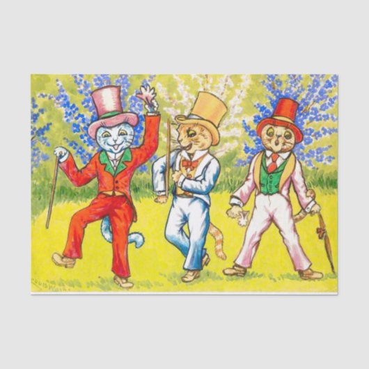 Dansende katten tissuepapier (Voorkant)