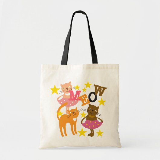 Dansende katten tote bag (Voorkant)