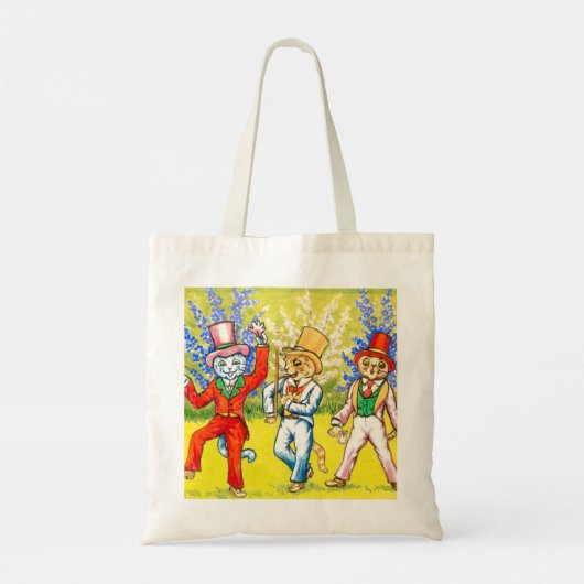 Dansende katten tote bag (Achterkant)