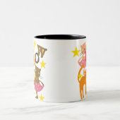 Dansende katten tweekleurige koffiemok (Center)