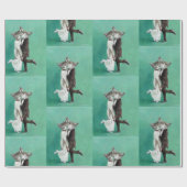 Dansende katten Verpakkingspapier Cadeaupapier (Vlak)