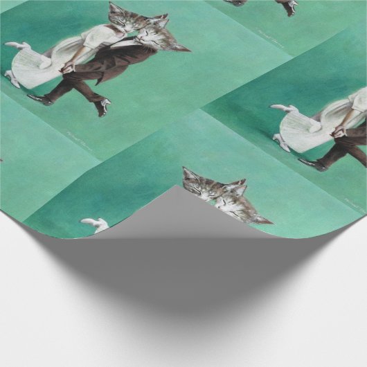 Dansende katten Verpakkingspapier Cadeaupapier (Hoek)