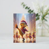 Dansende Kerst Eenden Briefkaart (Staand voorkant)