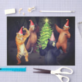 DANSENDE KERSTBEREN VLOEIPAPIER TISSUEPAPIER (Craft)