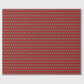 Dansende Kerstbomen Xmas Pixel Art Patroon Cadeaupapier (Vlak)