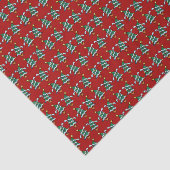 Dansende Kerstbomen Xmas Pixel Art Patroon Tissuepapier (Detail)