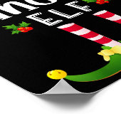 Dansende Kerstelf Matching Pyjama Kerstfeest  Poster (Hoek)