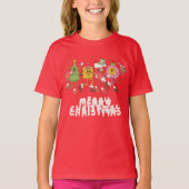 Dansende kerstkarikaturen t-shirt (Voorkant)