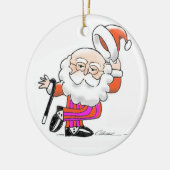 Dansende kerstkerstversiering keramisch ornament (Links)