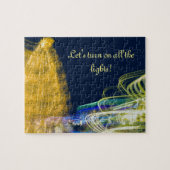 Dansende kerstlichten legpuzzel (Horizontaal)