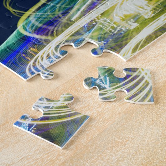 Dansende kerstlichten legpuzzel (Zijkant)