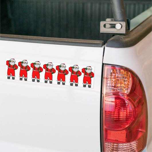 dansende Kerstman Bumpersticker (Op Truck)