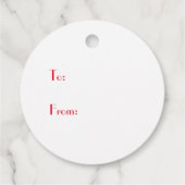 Dansende kerstman cadeau Label (Achterkant)