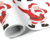 dansende Kerstman Cadeaupapier (Rol Hoek)