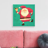 dansende Kerstman Canvas Afdruk (Insitu (Woonkamer))