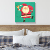 dansende Kerstman Canvas Afdruk (Insitu (Slaapkamer))