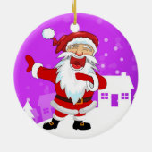 dansende Kerstman Keramisch Ornament (Achterkant)