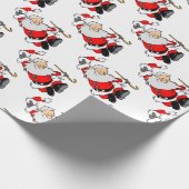 Dansende kerstman met Kerstmis Cadeaupapier (Hoek)