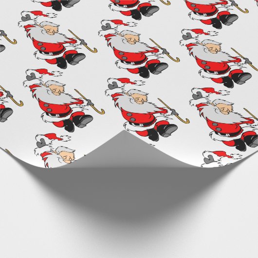 Dansende kerstman met Kerstmis Cadeaupapier (Hoek)