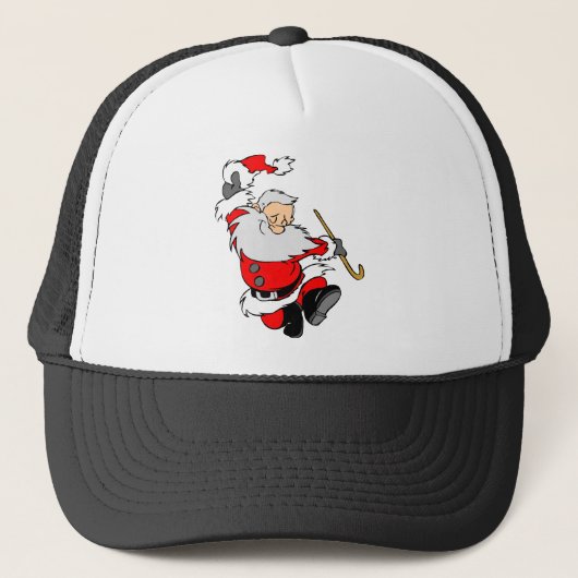 Dansende kerstman met Kerstmis Trucker Pet (Voorkant)