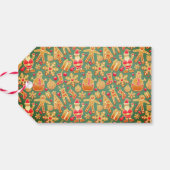 Dansende Kerstman - Middelgrote cadeautas Gift T Cadeaulabel (Achterkant Horizontaal)