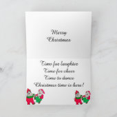 DANSENDE Kerstmiskaart van ELF Feestdagen Kaart (Binnen)