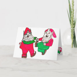 DANSENDE Kerstmiskaart van ELF Feestdagen Kaart