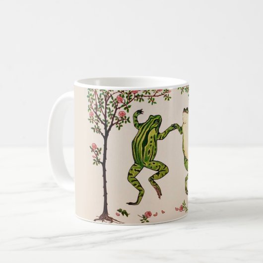 Dansende Kikkers Geluks Mok (Voorkant links)