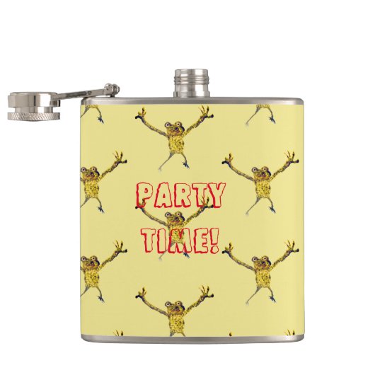 Dansende kikkers Grappig dier Heupfles (Geopend)