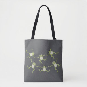 Dansende Kikkers Schattig Amfibie Natuur Liefhebbe Tote Bag