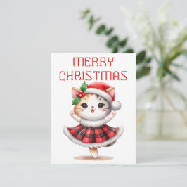 Dansende Kitty - Kerstkaart