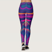Dansende kleuren en lijnen leggings (Achterkant)