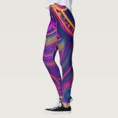 Dansende kleuren en lijnen leggings (Links)