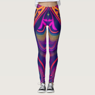 Dansende kleuren en lijnen leggings