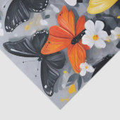 Dansende kleurrijke vlinder acryl kunst, tissuepapier (Detail)