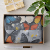 Dansende kleurrijke vlinder acryl kunst, tissuepapier (Geschenk)