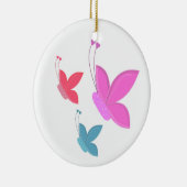 Dansende kleurrijke vlinders keramisch ornament (Rechts)