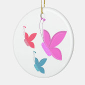Dansende kleurrijke vlinders keramisch ornament (Links)
