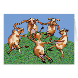 Dansende koeien door Mootisse