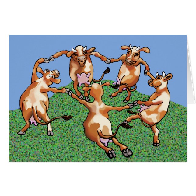 Dansende koeien door Mootisse (Voorkant Horizontaal)