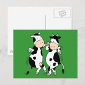 Dansende koeien (moviesterren) briefkaart (Voorkant / Achterkant)