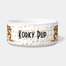 Dansende Kokopelli Merrymaker met muzieknotities Voerbakje