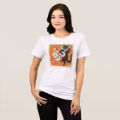 Dansende konijn en kat Tri-Blend shirt (Voorkant volledig)