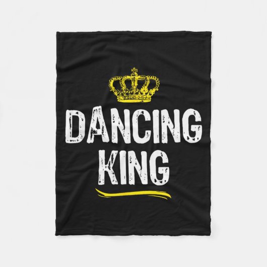 Dansende Koning Mannen Jongens Danser Dans Leuke K Fleece Deken (Voorkant)