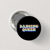 Dansende koningin  3D-typografie Ronde Button 3,2 Cm (Voorkant /achterkant)