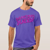 Dansende Koningin 70s Disco Retro Script T-shirt (Voorkant)