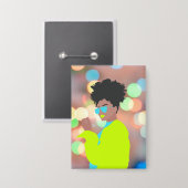 Dansende koningin. button (Voorkant / Achterkant)