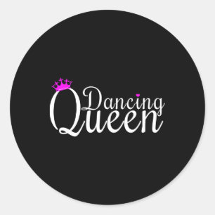 Dansende Koningin Dansende Gift Danser Ronde Sticker