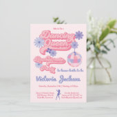 Dansende Koningin Disco Bachelorette Kaart (Staand voorkant)